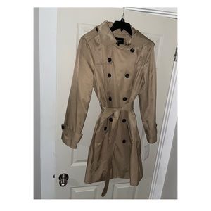 Tan rain jacket
